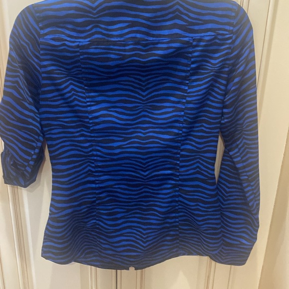 Michael Kors zebra blue print blouse - Picture 4 of 4